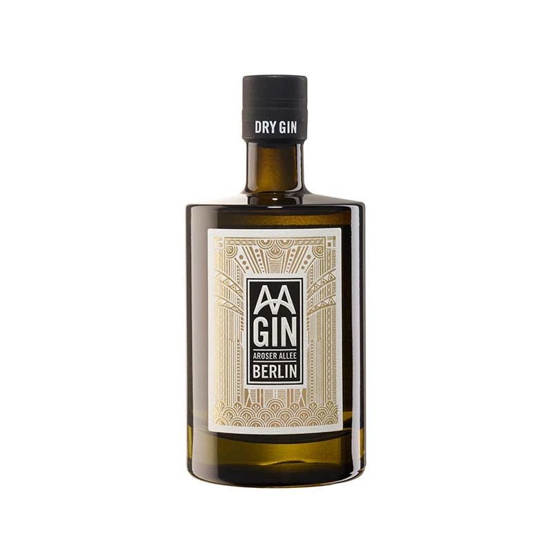 AAGin Dry – Berliner Premium Gin in stilvoller 0,5L-Flasche mit edlem Etikett und klarer Linienführung | AAGin Dry 0,5l 43% vol. - BERLINER MANUFAKTUREN BUSINESS SERVICES