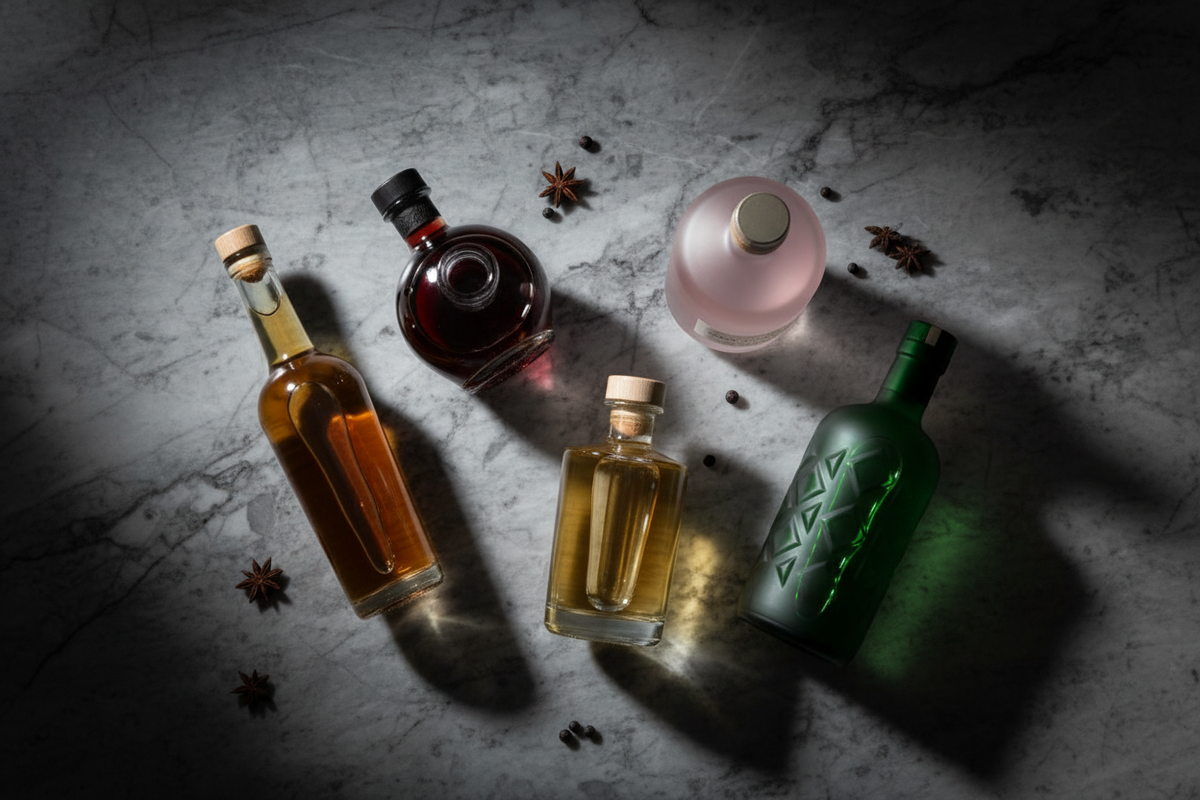 Premium Spirituosen Berlin Wermut Aperitif Flatlay
