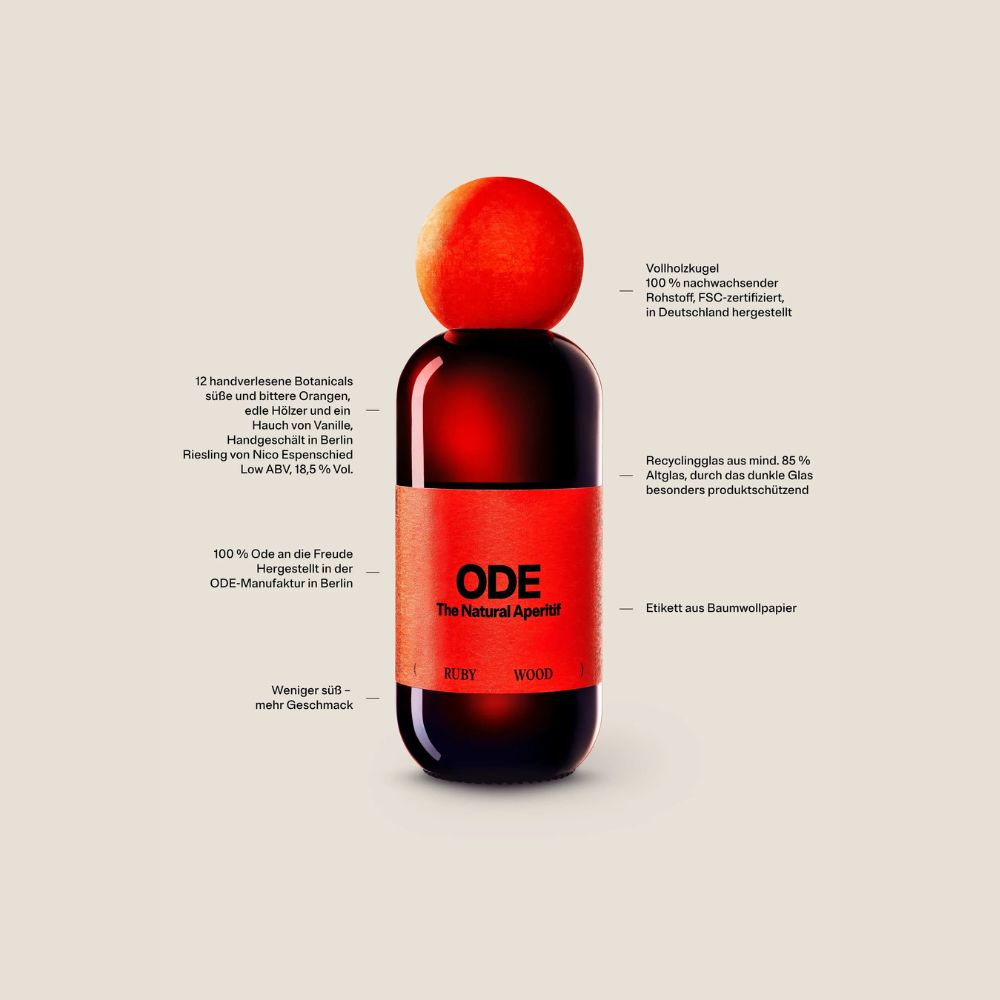 ODE Ruby Wood Aperitif 500ml 18,5 % Vol.