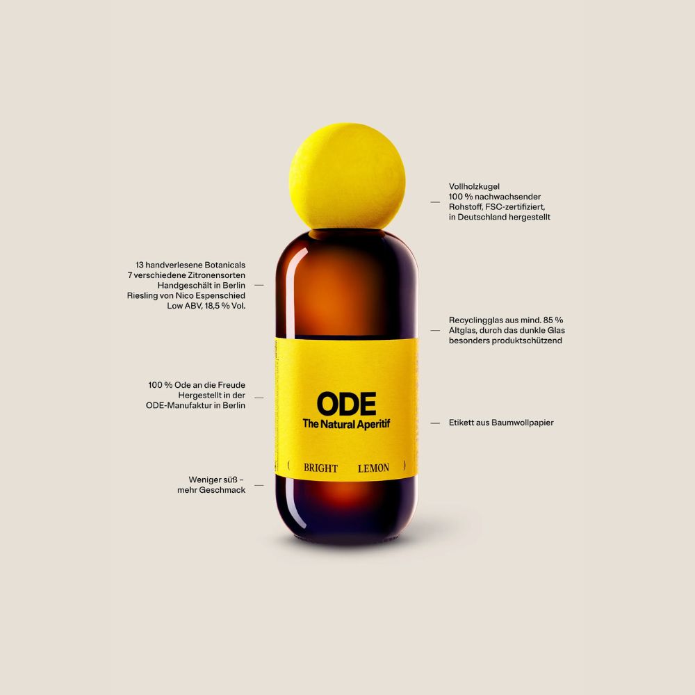 ODE Bright Lemon Aperitif 500ml 18,5% Vol.