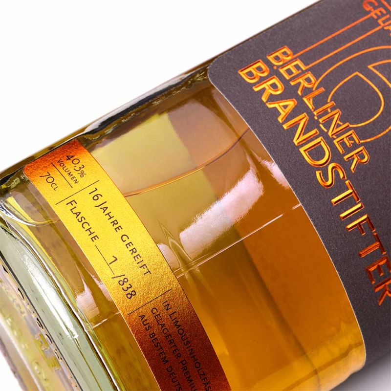 Berliner Brandstifter 16 Jahre gelagerter Kornbrand 0,7l 40,3% vol