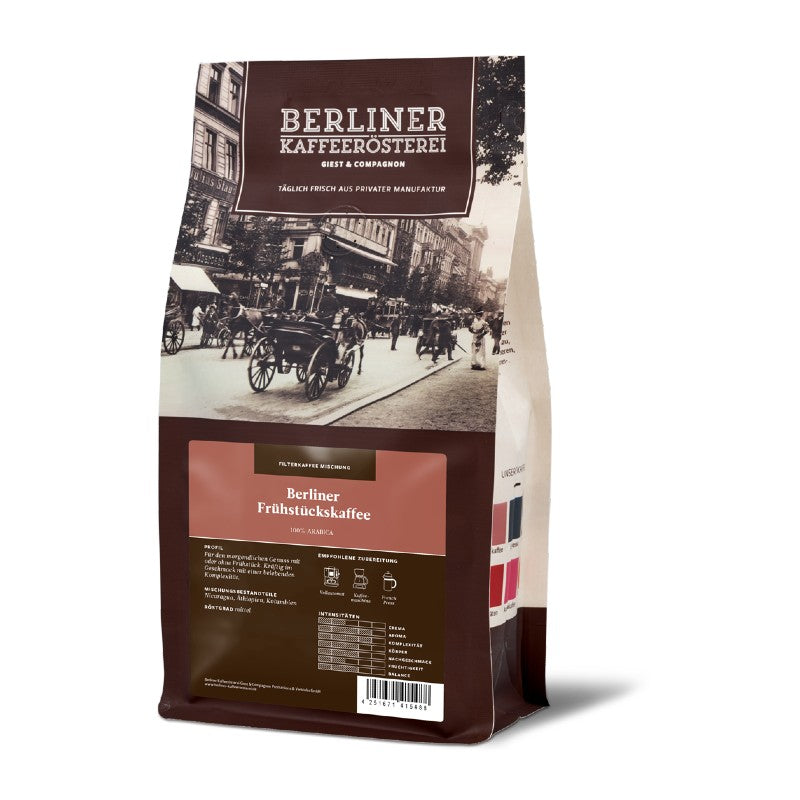 BKR Kaffee Berliner Frühstückskaffee ganze Bohnen 250g