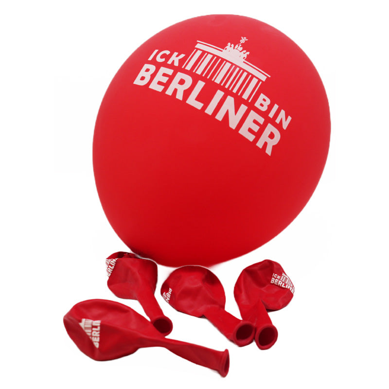 ICK BIN BERLINER Luftballons rot 5er