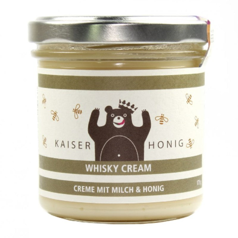 KAISER Honig Whisky Cream, Creme mit Milch und Honig 175g Glas