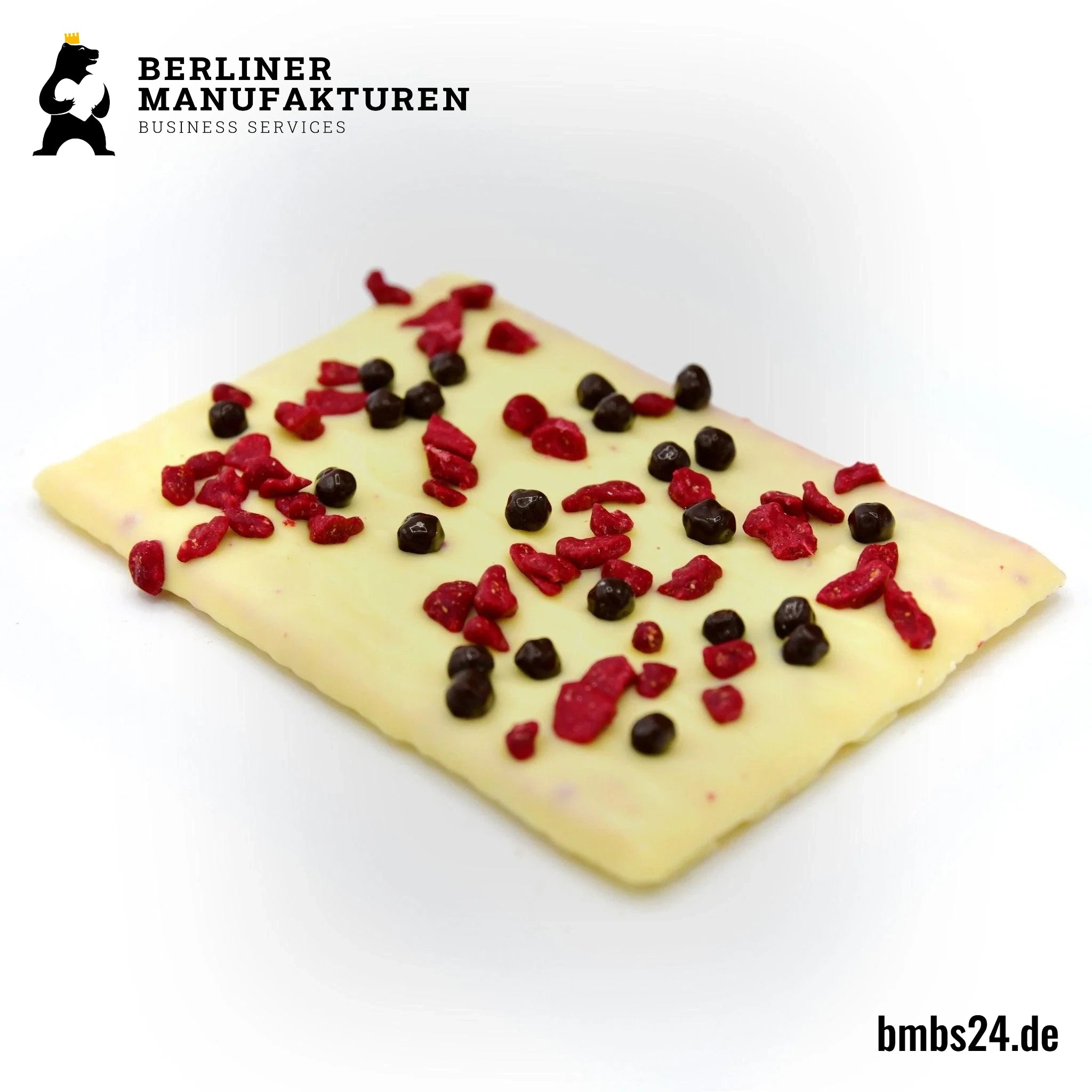 Watermarked - Ick bin Berliner Manufakturschokolade weiß Himbeer Schoko 75g