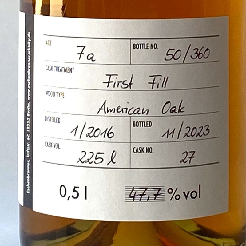 Eschenbrenner Single Malt Whisky Quinta 0,5l 47,7%vol.